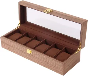 Organizer Box Slot Jewelry Case Transparent Window and Lockable Design for Watches and Accessories VALICLUD 1pc undergraduate grump glide facelift spiral Retro Watch Storage 