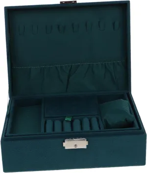 Organizer Double Layer Storage Necklace weed commit Earring Ring Pendant Bracelet Watch Holder for Men BESTYASH Cute Jewelry Box Gothic Velvet 