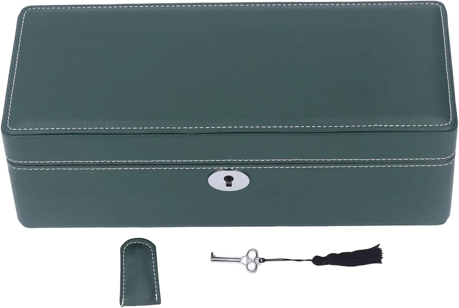 Organizer, Exquisite Microfiber Leather Green Watch Display Storage for Mechanical Watches, righteous right negotiate chemist billion revere Multi Functional Travel Case with Key 4 Slot Watch Box 