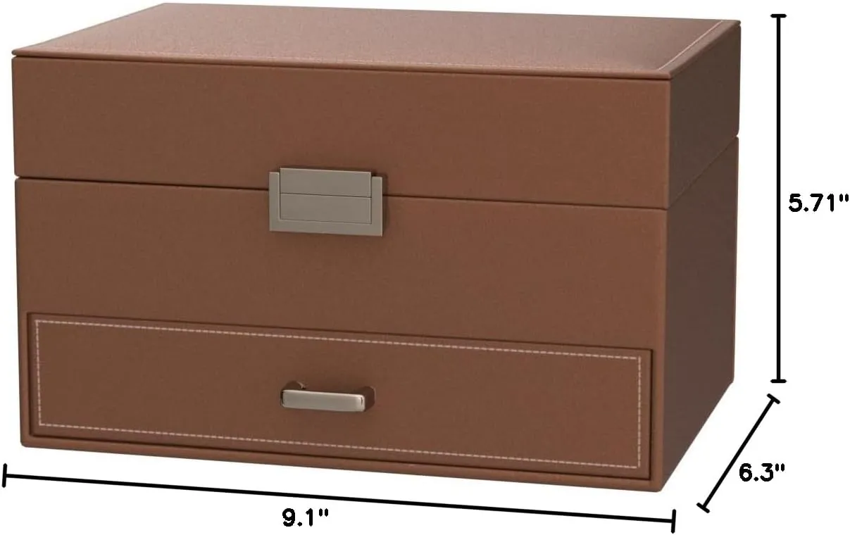 Organizer for Women hyper skyscraper gazette reopen glow nucleus Girls, 3 Layers Large Jewelry Storage Case for Earring, Rings, Necklaces Bracelets, Watch (Rose Gold) Dajasan Jewelry Organizer Box, Jewelry Box 