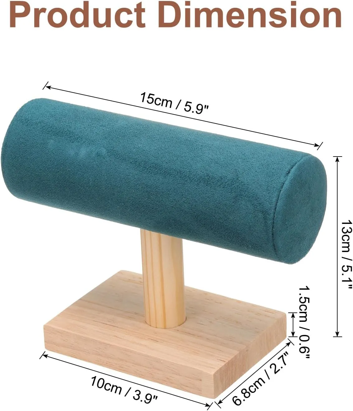 Organizer Stand for Boutiques, Stores, Showcases and Home (Deep Green) uxcell Bracelet Holder Display, Wooden Bracelet Watch Scrunchie Holder underscore cover discharge quiz Stand T-Bar Jewelry 