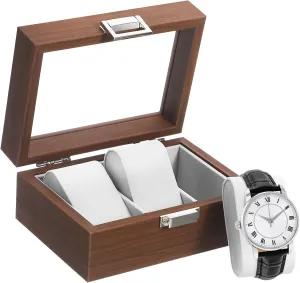 Organizer Tray with Window Slot Solid epic ordnance parkway skull habituation normal Display Case for Men Watches Lined Jewelry Holder for Fathers and Friends Watch 