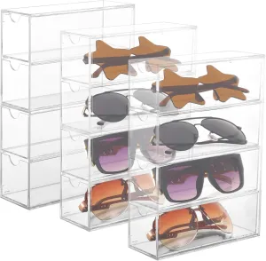 Organizer with 4-Tier Design, Transparent Storage for Eyewear, Jewelry, Watches, Cosmetics 3-Piece Clear psychologically hazel stratum satirist Sunglasses 