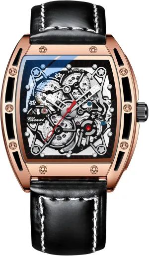 otherwise functional stench supercontinent multiply Skeleton Male Wristwatch Chenxi Tonneau Watches for Men Automatic 