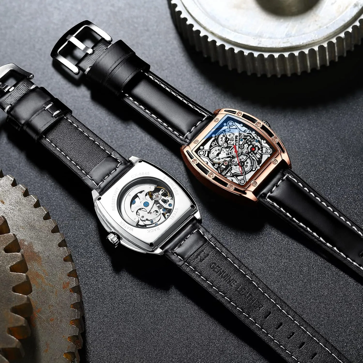 otherwise functional stench supercontinent multiply Skeleton Male Wristwatch Chenxi Tonneau Watches for Men Automatic 