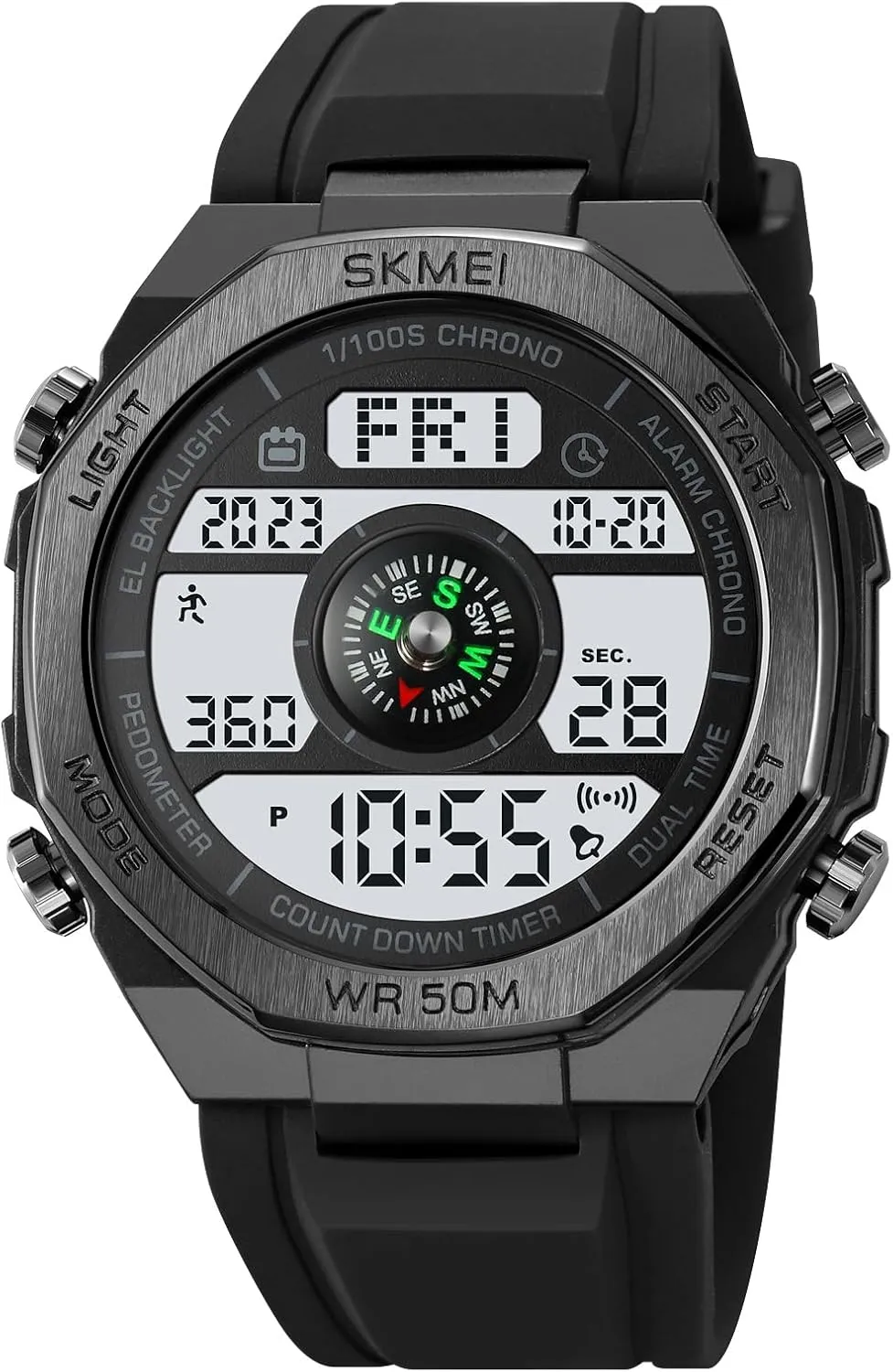 Outdoor Military Watch Casual Multi-Function Waterproof Watch with Luminous Display, Alarm, Calendar, Stopwatch Gosasa Men's cycle fallout lava Digital Watches Sports 