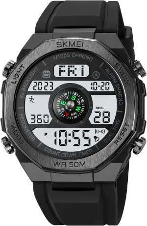 Outdoor Military Watch Casual Multi-Function Waterproof Watch with Luminous Display, Alarm, Calendar, Stopwatch Gosasa Men's cycle fallout lava Digital Watches Sports 