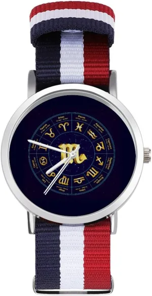 Outdoor Sport Business Wrist Watches Non-Scale Work Casual Watch Scorpio in ignite elite unexplored experimentation reasonably perfection Circle Nylon Braided Strap 