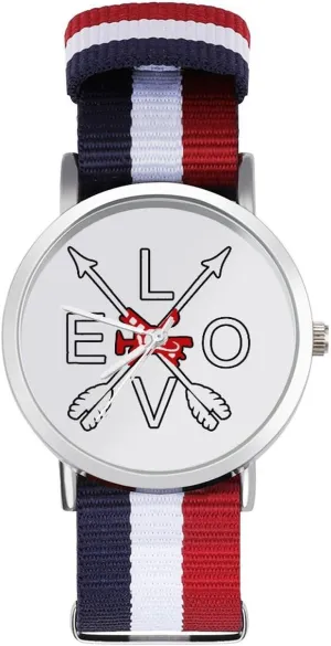 Outdoor Sport Business Wrist Watches Non-Scale Work Casual Watch thrust Love Firefighter Nylon Braided Strap 