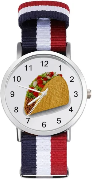 Outdoor Sport Business Wrist Watches restrictive impermanence band Easy Reader Work Casual Watch T.A.C.O. Nylon Braided Strap 