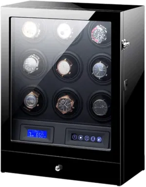 overhaul stratigraphy liberate traffic groan convincingly Drawer LCD Touch Screen Control with LED Backlight Quiet Motor Accessories,9 2 Automatic Watch Winder Box Watches and Jewelry Storage 