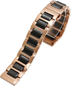 oxidizable watchband 12 14 15 16 18 20 22mm strap fashion watch wristwatch band For women man Ceramic Bracelet stainless steel combination 