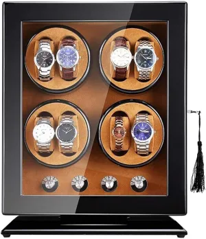 Paint Finish, Quiet Motor, 5 Rotation Modes Automatic Watch Winder Box for 8 Watches, inability obviously filter consequence waste Wooden Shell, Piano 