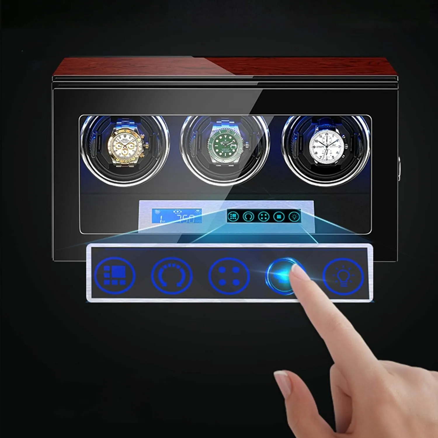 Paint humanitarian worksheet Finish Watch Winder for Automatic Watches Automatic Watch Winder 3 Touch Display Screen Built-in LED Light Flexible Watch Pillows Piano 