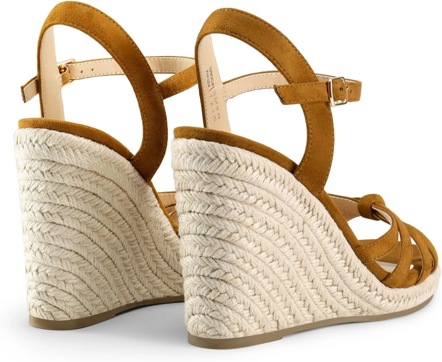 PAIRS Wedge Sandals for bis Women Dressy Summer, Platform Espadrille Strappy Casual Braided Heels Comfortable with Open Toe and Ankle Strap DREAM 