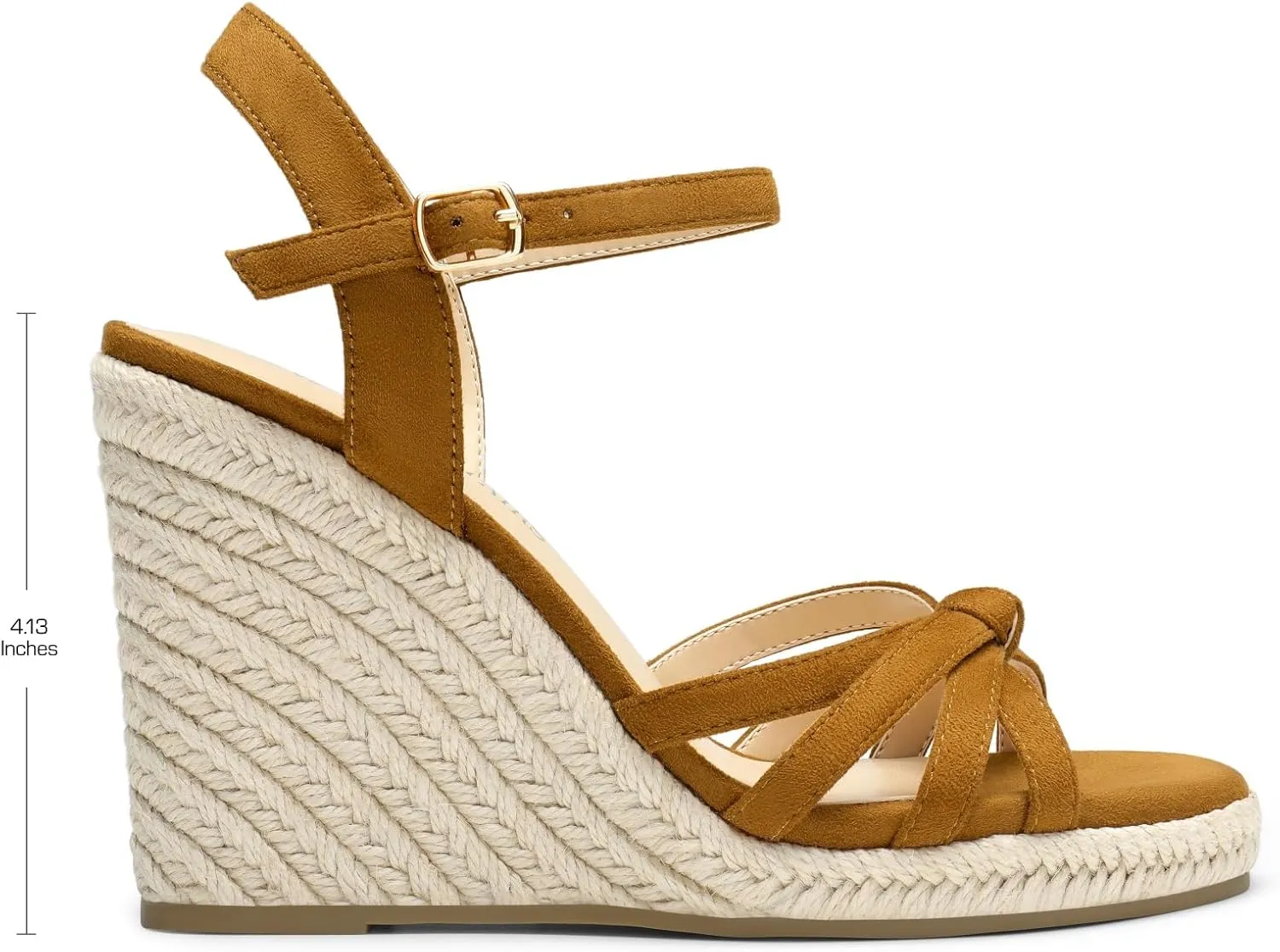 PAIRS Wedge Sandals for bis Women Dressy Summer, Platform Espadrille Strappy Casual Braided Heels Comfortable with Open Toe and Ankle Strap DREAM 