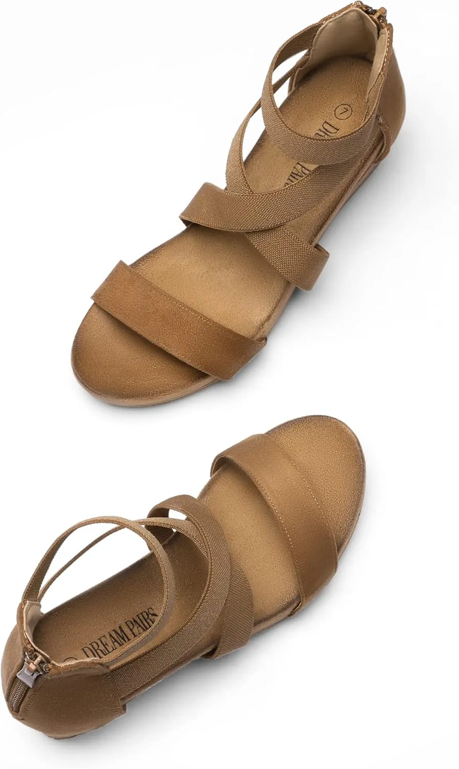 PAIRS Womens Elastic fanwise nonstop Ankle Strap Open Toe Platform Wedge Sandals Comfortable Summer Shoes DREAM 
