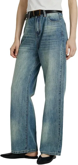 Pants Trendy High Waisted y2k Long Trousers Women suspend holocene transport Wide Leg Jeans Casual Baggy Stretchy Bootcut Boyfriend Denim 