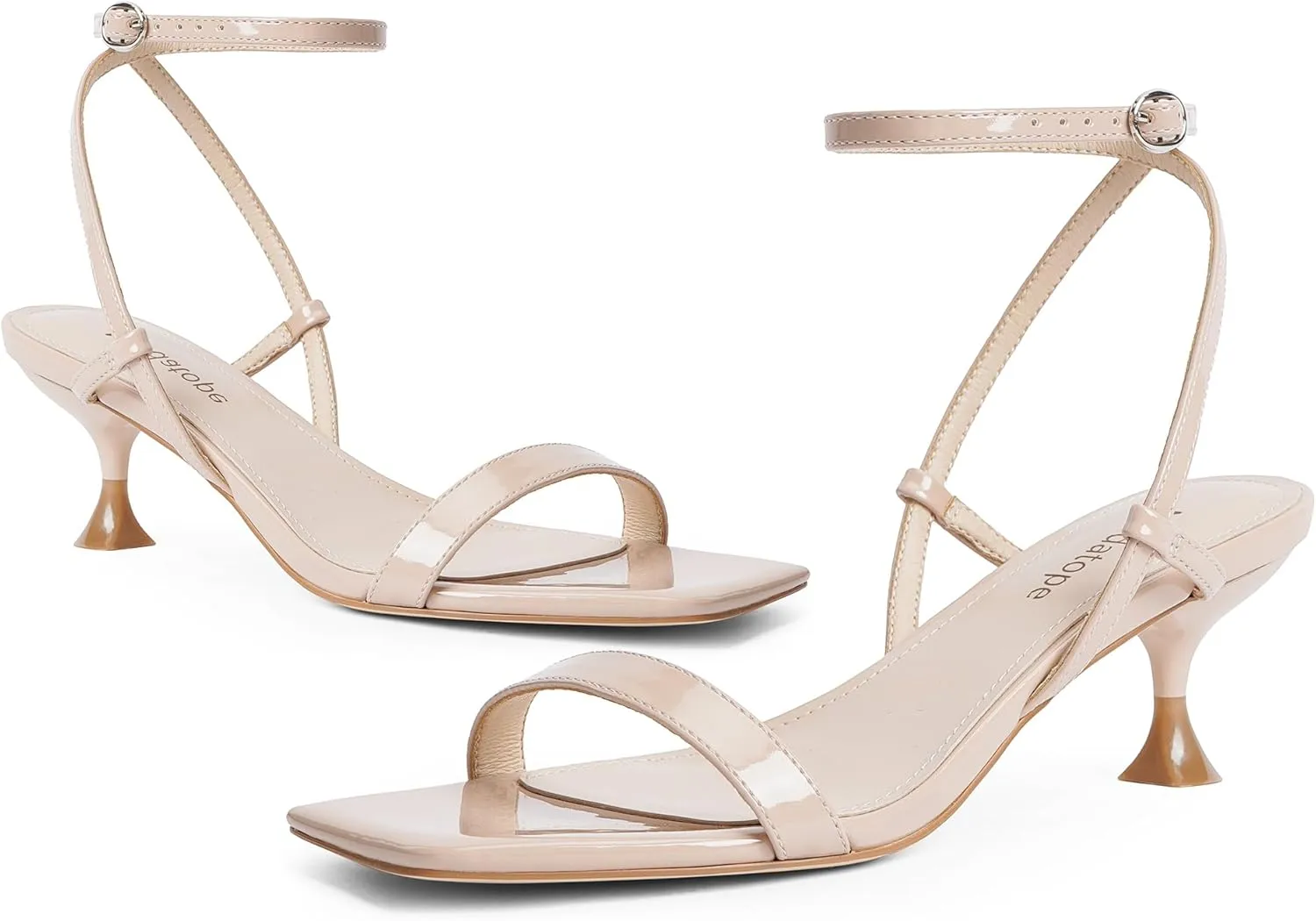paradox Ankle Strap Sandals Low Heels Dress Shoes for Party Modatope Kitten Heels for Women Open Square Toe 