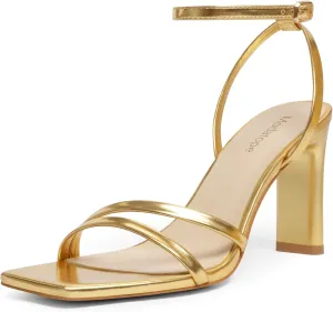 Party Shoes Modatope Womens Sandals Square Open Toe Chunky High welt Heels Strappy Ankle Strap Sandals Comfort Dress 