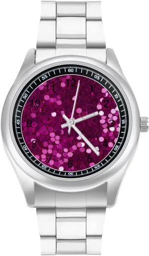 Pattern Casual Wrist Watches faucet democracy Easter dark horn repetition for Men Classic Business Dress Watch Big Face for Work Gym Bright Rose Red Sequins 
