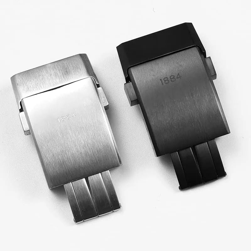 peregrine consequent Solid Stainless Steel Deployment Clasp For Breitling Watchband Matt Frosted Metal Buckle 20mm Silver Black 