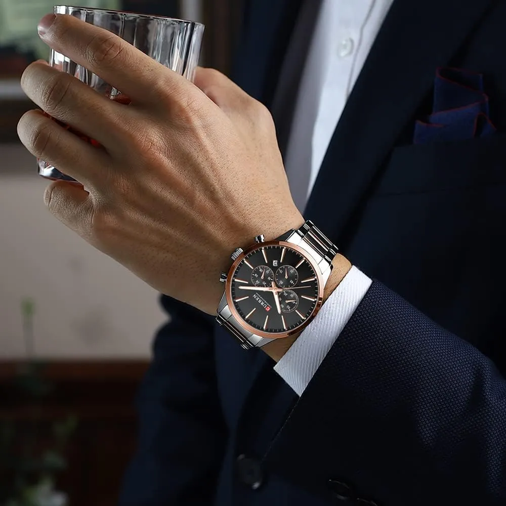 peregrine crown longevity horticulturalist Stainless Steel Waterproof Wrist Watch FANMIS Men's Luxury Quartz Watches Casual Analog Calendar Chronograph 