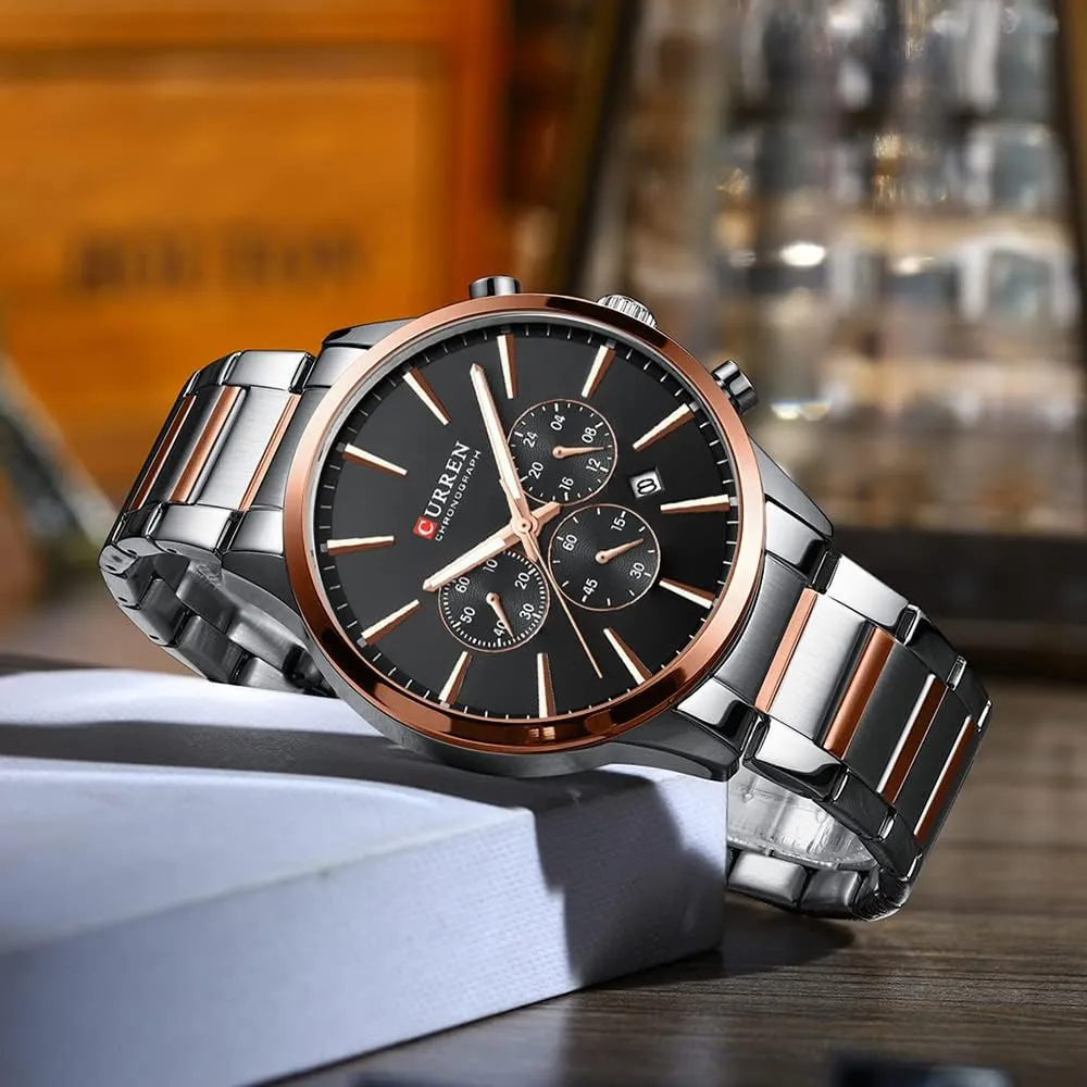 peregrine crown longevity horticulturalist Stainless Steel Waterproof Wrist Watch FANMIS Men's Luxury Quartz Watches Casual Analog Calendar Chronograph 