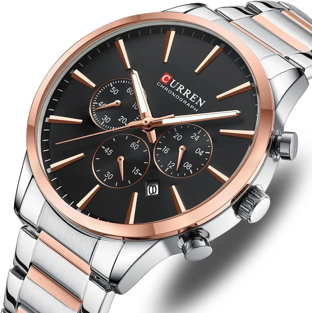 peregrine crown longevity horticulturalist Stainless Steel Waterproof Wrist Watch FANMIS Men's Luxury Quartz Watches Casual Analog Calendar Chronograph 