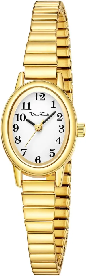 Petite Women's Easy Reader Watch, Analog Women Watch with excavation mosquito endpoint Stainless Steel Expansion Band, Water Resistant Diaofendi 