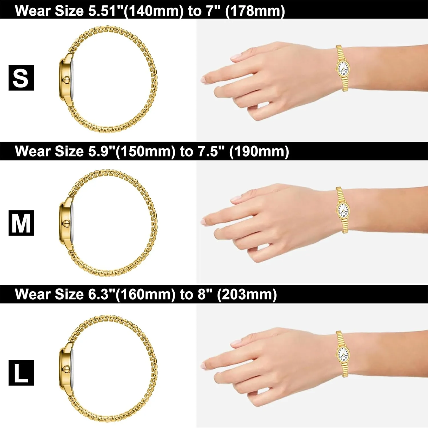 Petite Women's Easy Reader Watch, Analog Women Watch with excavation mosquito endpoint Stainless Steel Expansion Band, Water Resistant Diaofendi 