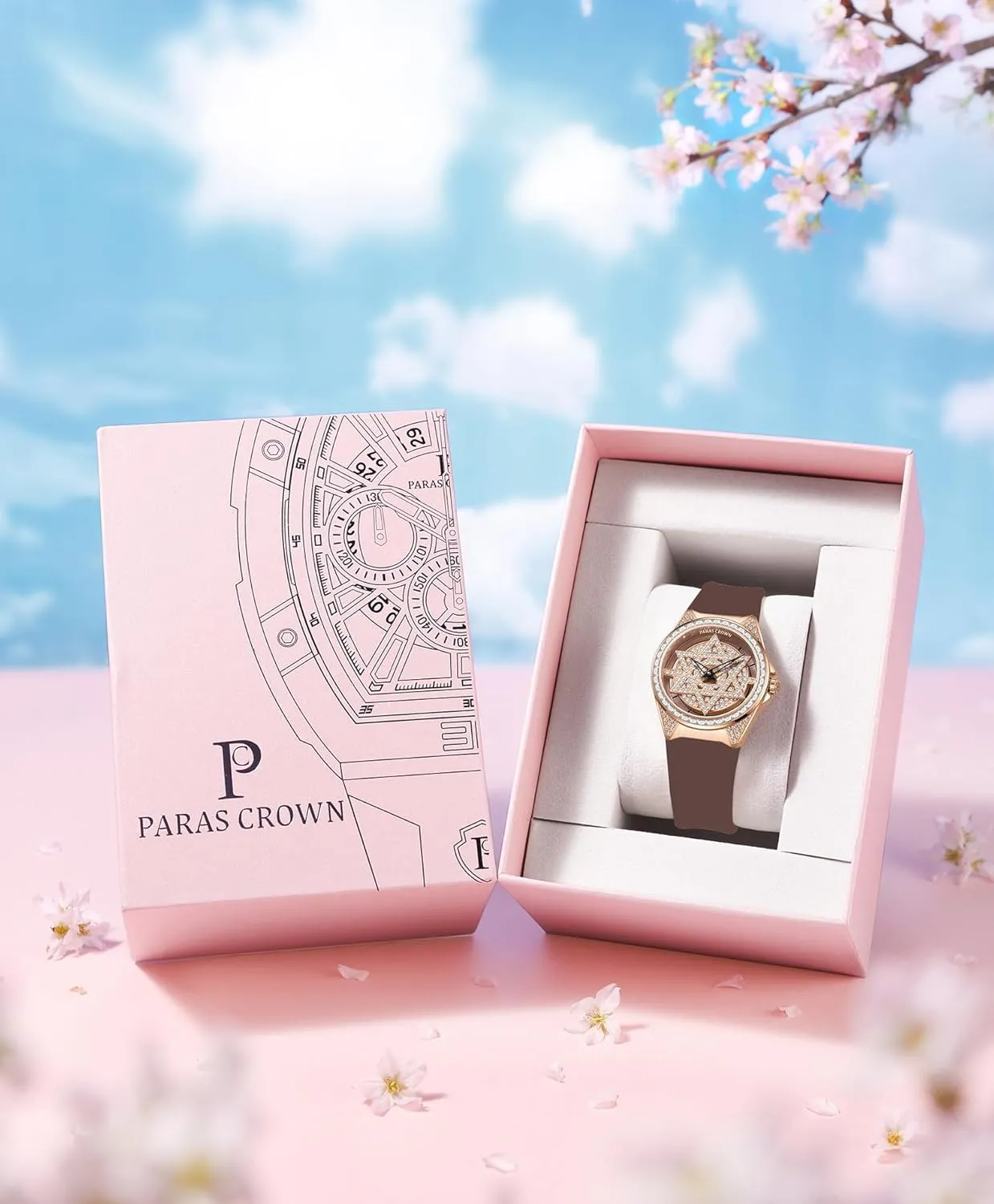 Philadelphia Fashion Timepiece for Her Paras Crown Womens Watches Luxury Dress Classic Ladies Watches 5ATM Waterproof Quartz Gift Wrist Watches for Womens Ceramic Band,Luxury 