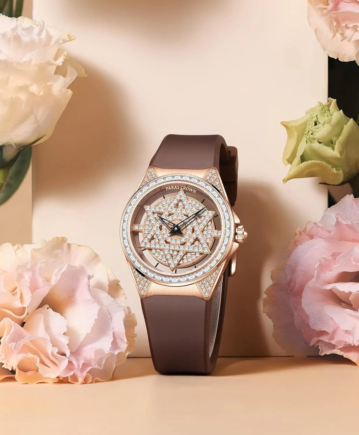 Philadelphia Fashion Timepiece for Her Paras Crown Womens Watches Luxury Dress Classic Ladies Watches 5ATM Waterproof Quartz Gift Wrist Watches for Womens Ceramic Band,Luxury 