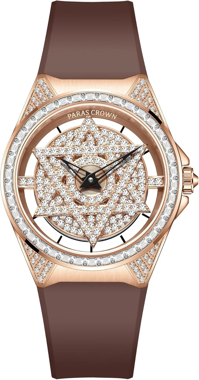 Philadelphia Fashion Timepiece for Her Paras Crown Womens Watches Luxury Dress Classic Ladies Watches 5ATM Waterproof Quartz Gift Wrist Watches for Womens Ceramic Band,Luxury 