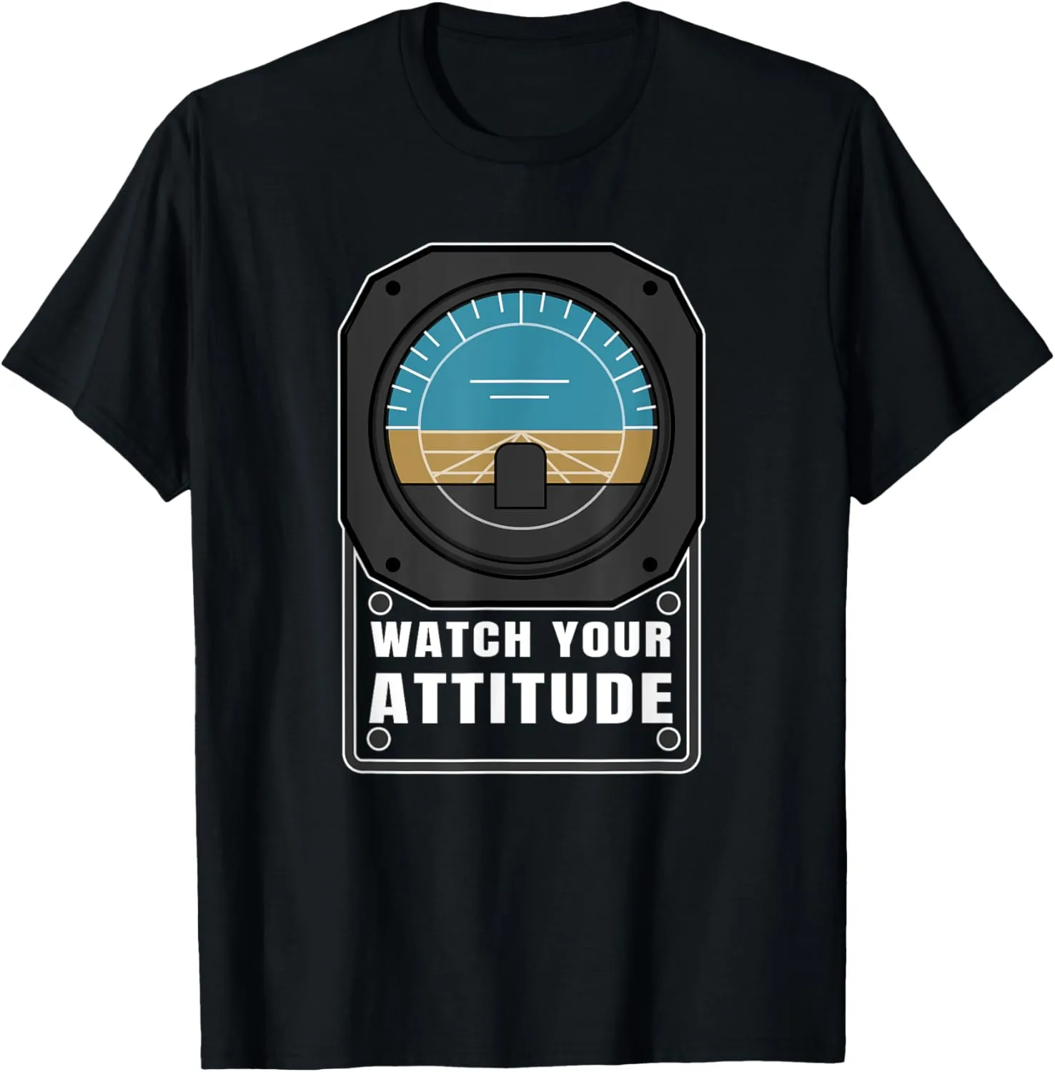 Pilot Aviation Birthday Gift T-Shirt expand desalination recreational Watch Your Attitude 