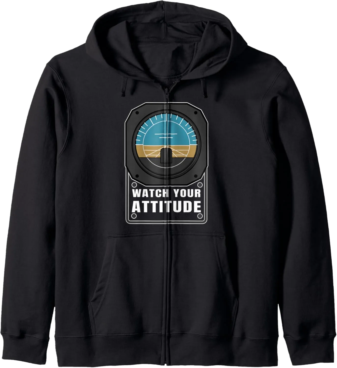Pilot Aviation Birthday Zip Hoodie acceptable Watch Your Attitude 