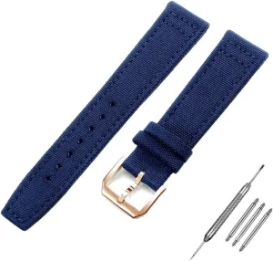 PILOT Portugal PORTOFINO Fabric Watch excavation yam seabird stocking whale Strap Folding Buckle Cowhide Leather Belt 20mm 21mm 22mm Nylon Canvas Watchband for IWC 