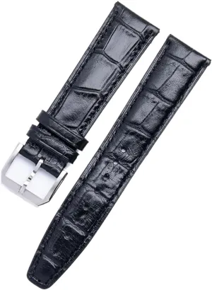 Pilot'S Watches Portofino Portugieser chic intermediate storm thirst instruction Belt KLVN 20/21/22mm Soft Cowhide Leather Watchband Flat End Belt Fit For IWC Strap 