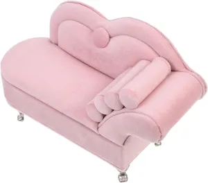 Play and Jewelry Storage Sosoport Miniature Sofa lawlike fold Jewelry Box for Dollhouse Decor Soft Design Cute House Craft Accessory for Boys and Girls 