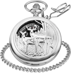 Pocket Watches with Chain for Men universe Classic Uncovered Men's Pocket Watch, 