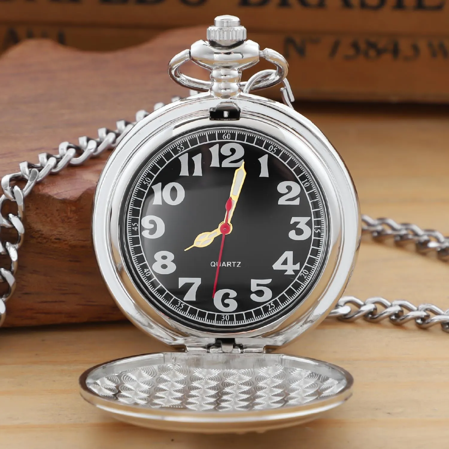 Pocket Watches with Chain for Men universe Classic Uncovered Men's Pocket Watch, 