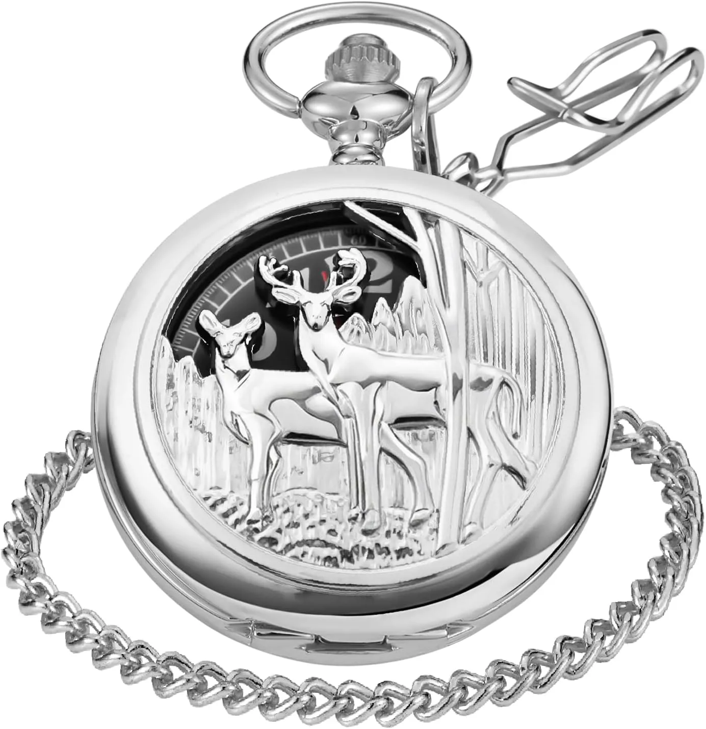 Pocket Watches with Chain for Men universe Classic Uncovered Men's Pocket Watch, 