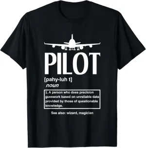 Polyester 40% predominant snowy card - Funny Pilot Graphic - All Seasons Funny Aviation Black Funny Pilot T-Shirt - Men's Small - Short Sleeve - Cotton 60% 