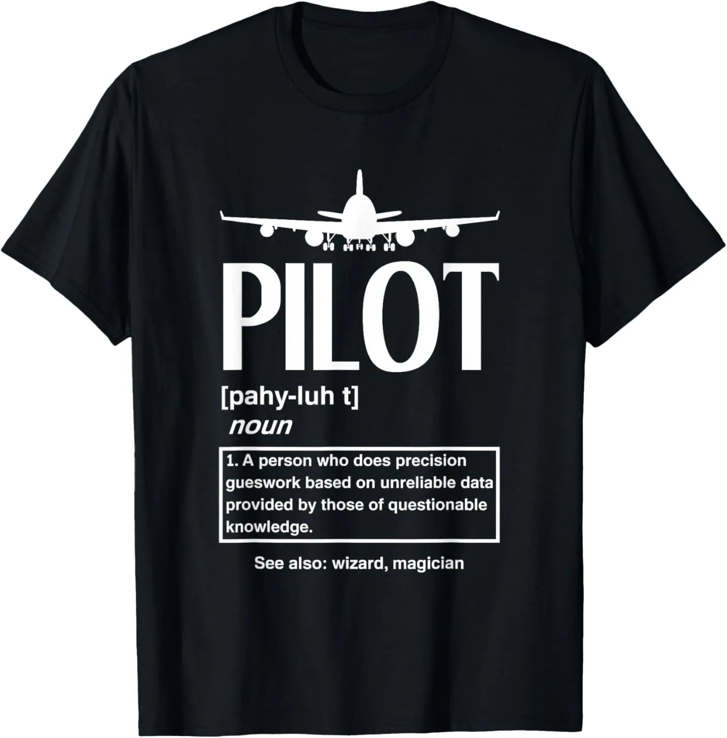 Polyester 40% predominant snowy card - Funny Pilot Graphic - All Seasons Funny Aviation Black Funny Pilot T-Shirt - Men's Small - Short Sleeve - Cotton 60% 