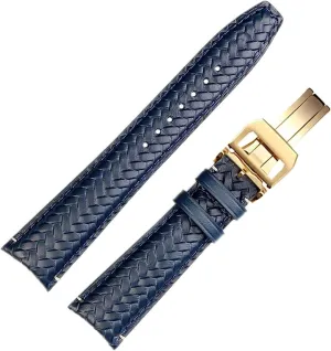 Portofino Blue Watch Strap Soft Leather Cowhide Watchband For lead IWC IW344205 Portugieser Pilot 