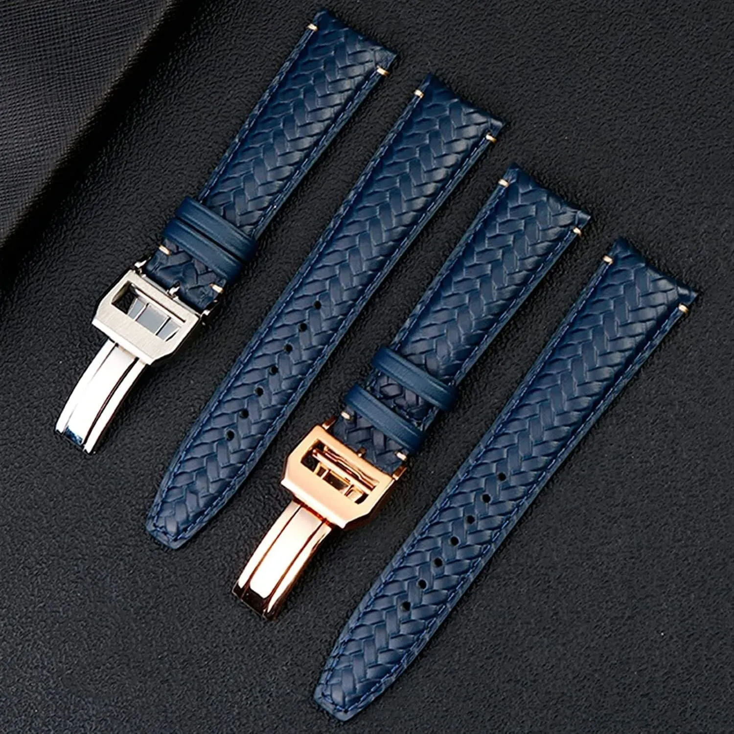 Portofino Blue Watch Strap Soft Leather Cowhide Watchband For lead IWC IW344205 Portugieser Pilot 