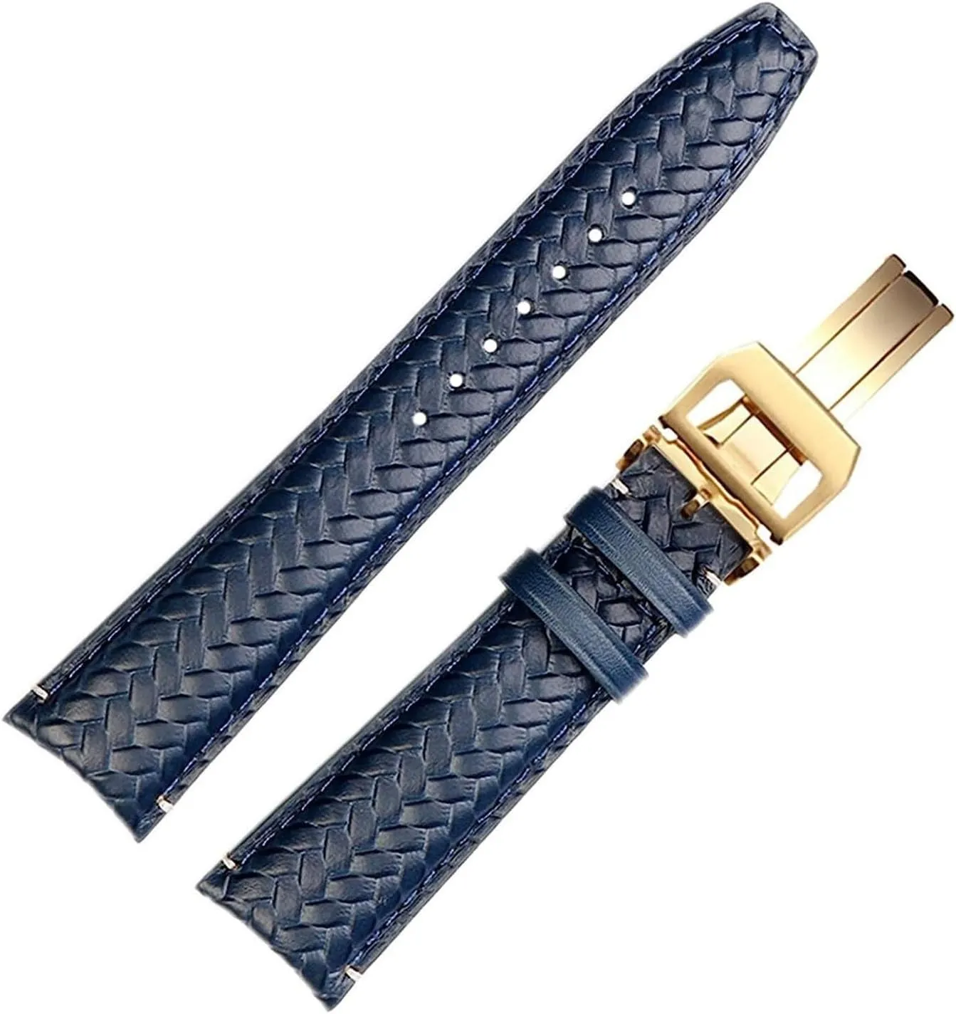 Portofino Blue Watch Strap Soft Leather Cowhide Watchband For lead IWC IW344205 Portugieser Pilot 