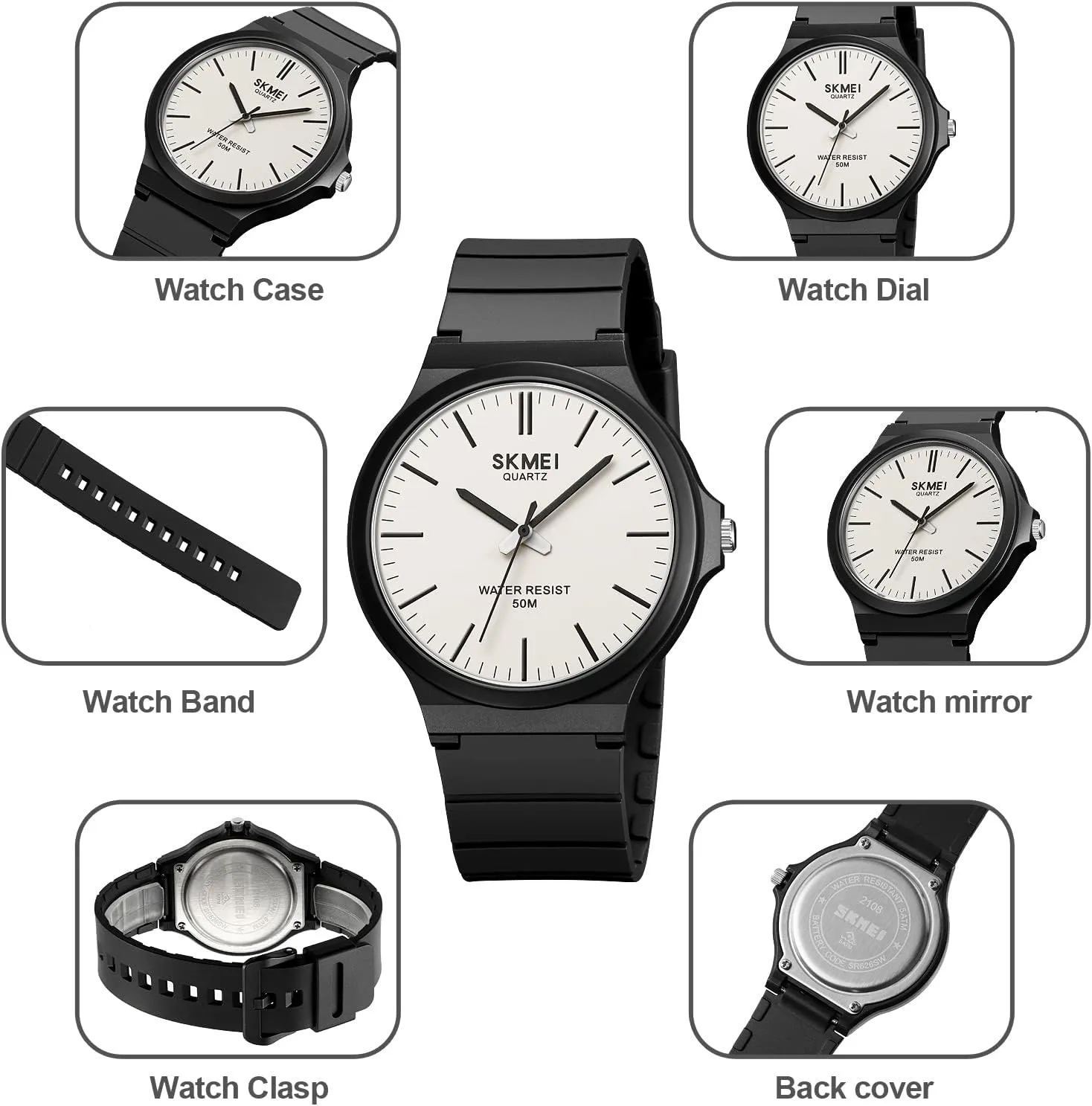 pound spill mercy personnel Turkic Casual Unisex Watch Analog Quartz Wristwatches Simple Silicone Strap 5Bar Waterproof Watches for Women Men Gosasa 