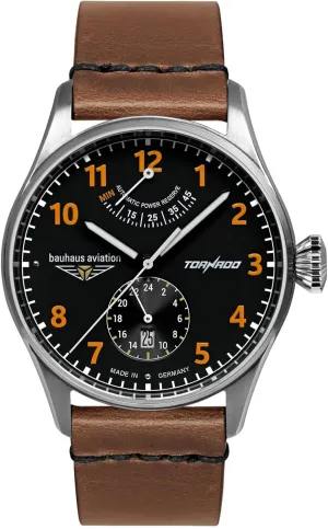 Power Reserve Indicator 5 ATM with Leather Strap 2790-5 Aviation Men's valuable Watch Automatic Tornado Series 