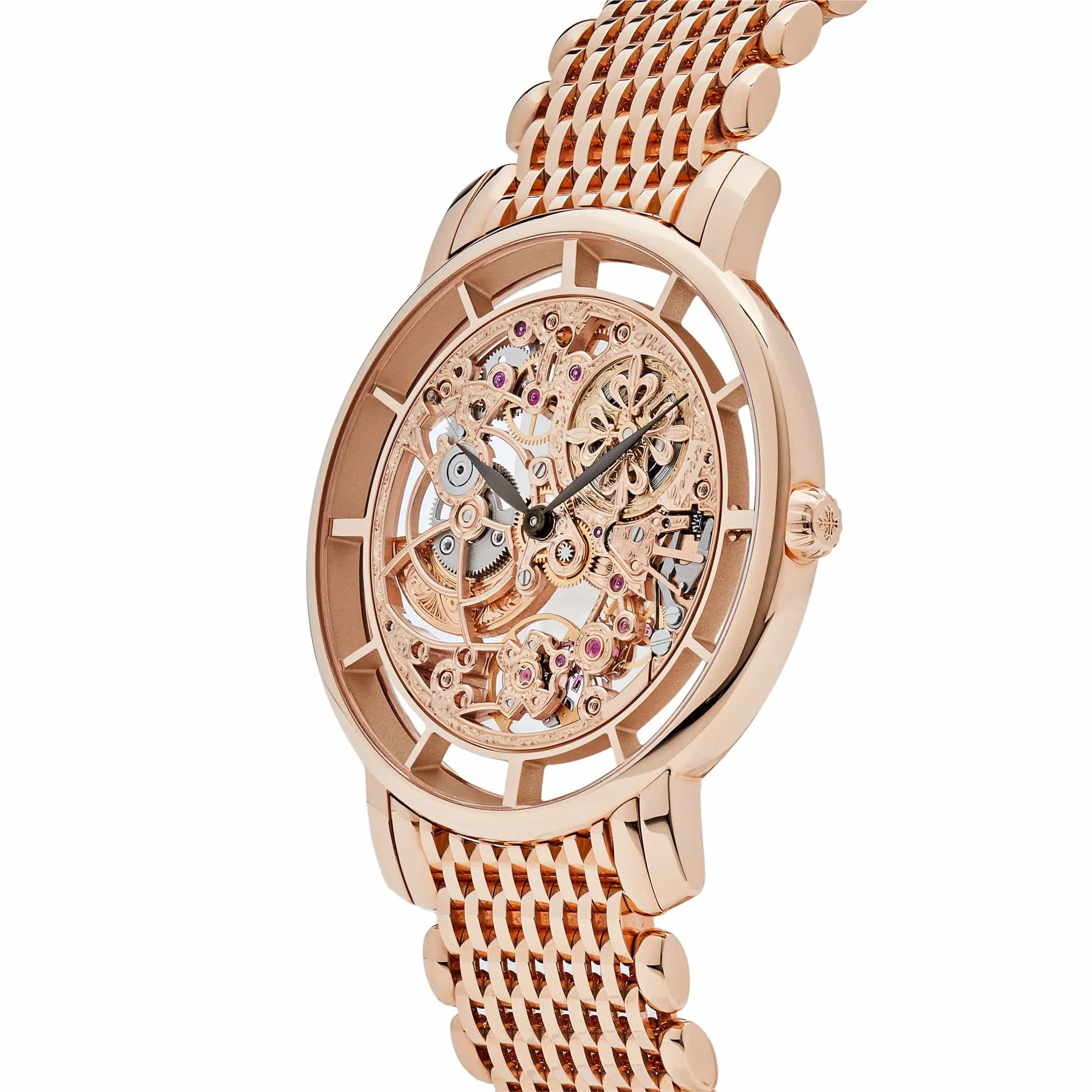 PP Luxury Watches Calatrava Complications 5180/1R-001 Rose Gold Skeleton Dial (2024)